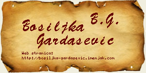 Bosiljka Gardašević vizit kartica